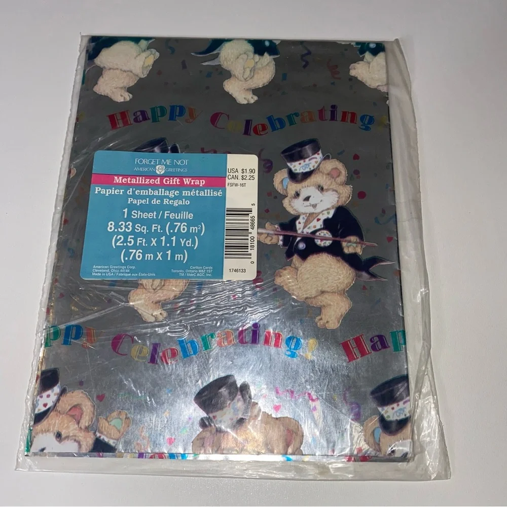 NWT Vintage American Greetings Gift Wrap Bridal Birthday Wedding Bundle of 7